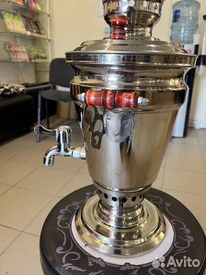 Самовар угольный на дровах 3 литра новый