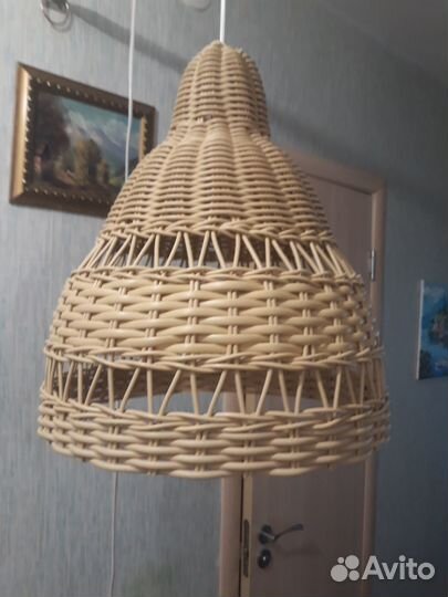 Абажур плетеный
