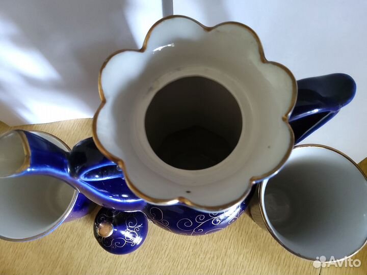 Кувшин и стаканы из кобальта СССР