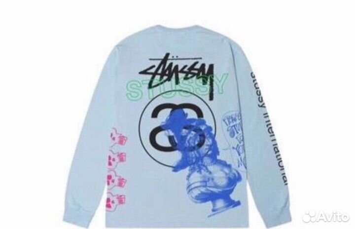 Лонгслив stussy SS23 Test Strike Pigment Dyed Ls