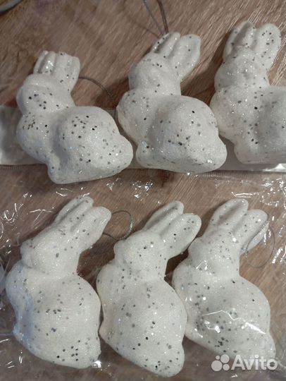 Зайки подвеска на елку