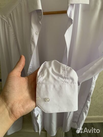 Рубашка белая 48 (М), сорочка белая мужская