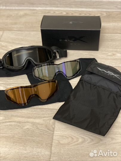 Wiley X Spear Dual Lens Tan -Grey/Clear/Light Rust