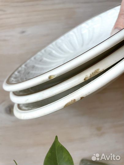 Блюдо тарелка рельефная зик 3шт