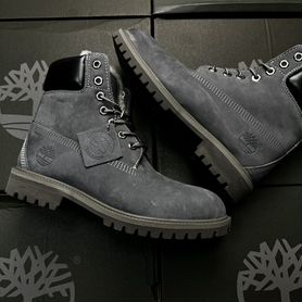 Ботинки Timberland серые с мехом