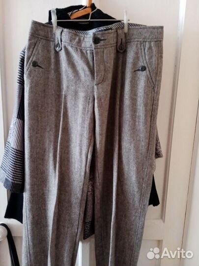 Брюки женские тёплые, тонкий драп, букле