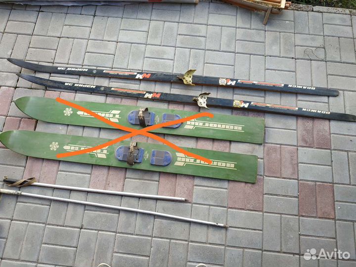 Лыжи советские 210см спортивные