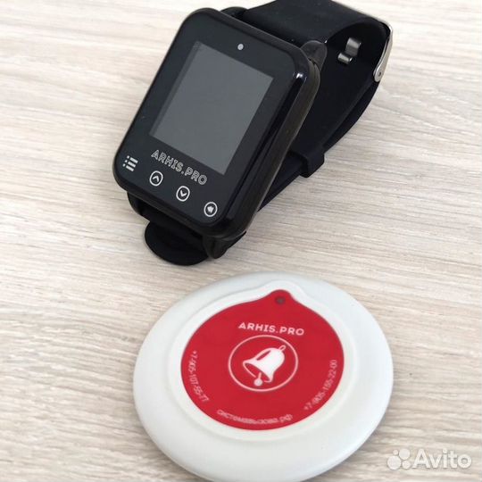 Влагозащищенный пейджер, кнопка вызова официанта