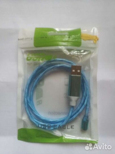 Кабель светящийся micro USB магнитный