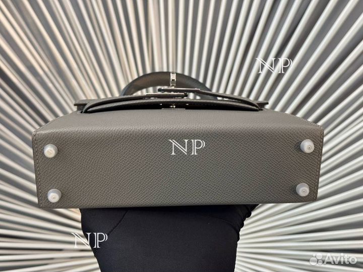 Сумка Hermes Kelly mini серая