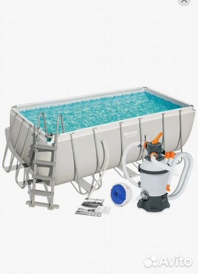 Каркасный бассейн прямоугольный 56457 bestway