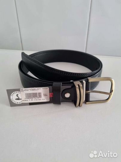 Мужской кожаный ремень новый