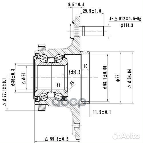 Ступица задняя зад лев Z89237R Zikmar