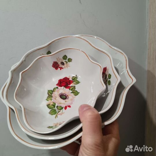 Салатница СССР 3 штуки наборчик Пролетарский фз