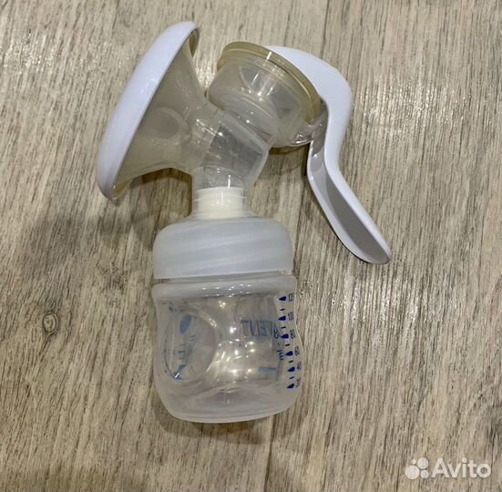 Молокоотсос avent ручной и ершики для бутылочек