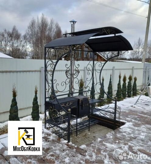 Мангал с крышей