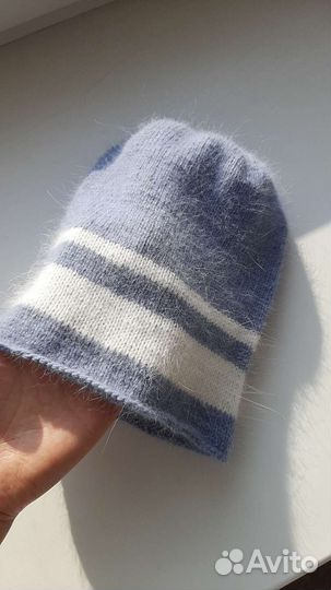 Шапка женская вязаная из пуха норки