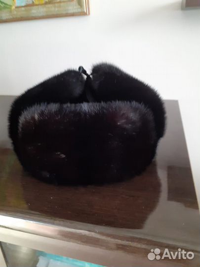 Норковая шапка мужская ушанка