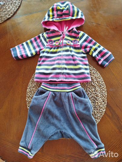 Костюм/ комплект детский для девочки велюровый 62