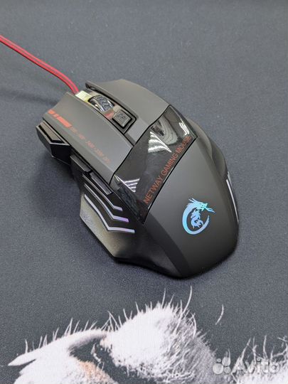 Игровая мышка с подсветкой, проводная USB 3200 DPI