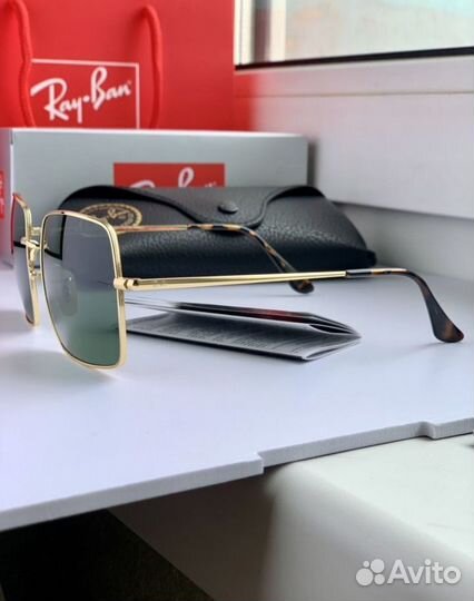 Очки ray ban square зеленые