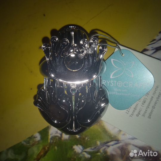 Crystocraft Лягушка с кристаллами Swarovski U0250