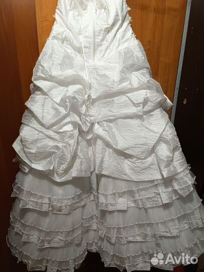 Свадебное платье 46 48 бу