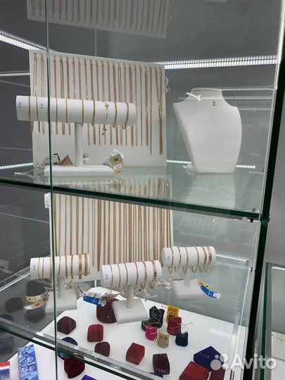 Золотая цепь плетение якорное 45 см