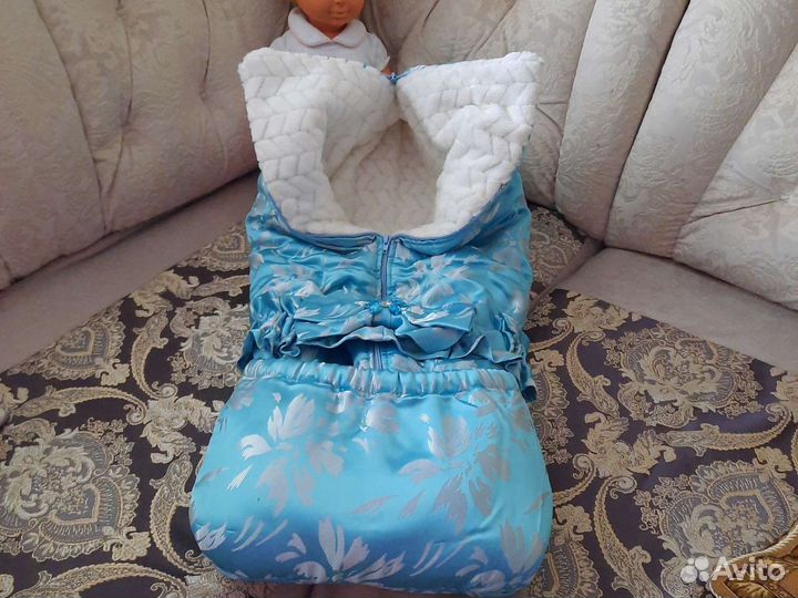 Конверт одеяло на выписку лето,зима