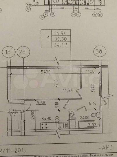 1-к. квартира, 34,5 м², 12/18 эт.