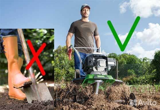 Вспашка земли мотоблоком Ленино-Щелкино