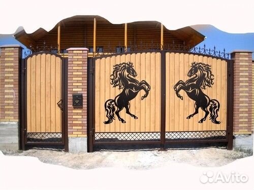 Ворота, заборы из профнастила