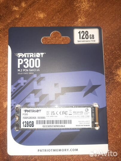 Ssd m2 nvme 128gb patriot P300