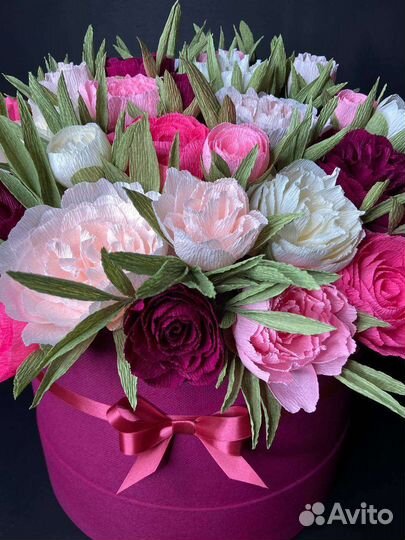 Цветы в шляпной коробке, декор