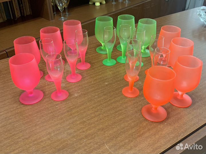 Чайный сервиз зик. Фужеры. Хрусталь. Стаканы