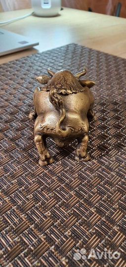 Бронзовая шкатулка Бычок (Златоуст литьё, Россия)