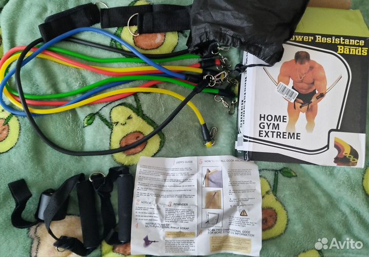 Набор трубчатых экспандеров с ручками для фитнеса