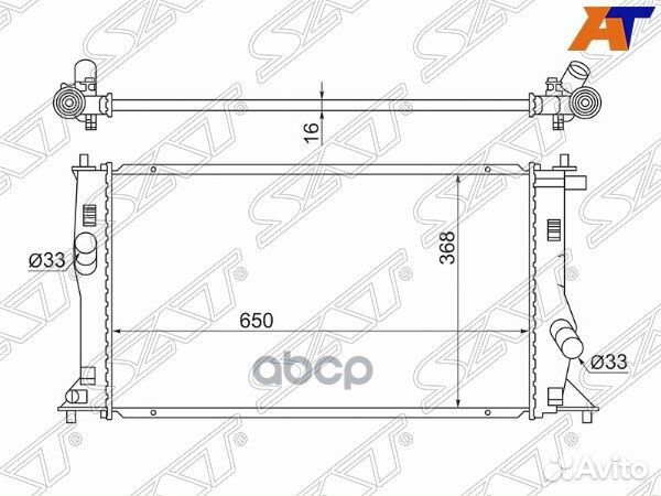 Радиатор Mazda 5 04-11 MZ0001-CP Sat