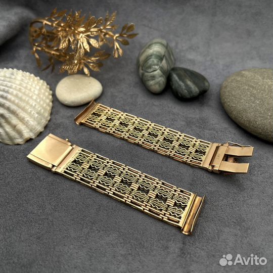 Золотой браслет для часов ленинградская елочка 585