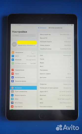 iPad mini 2 retina 64 gb wi-fi + cellular