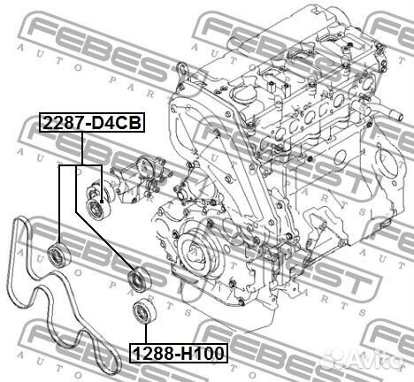 2287D4CB Ролик натяжной