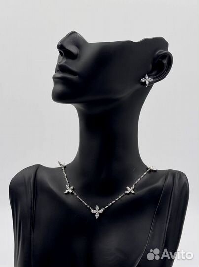 Колье серебро graff