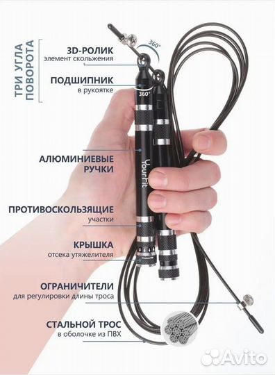 Спортивная скакалка. С утяжелителями