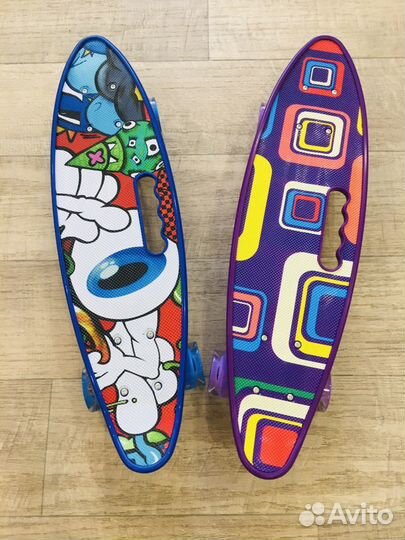Пениборды, скейтборды новые со светящимися колесам