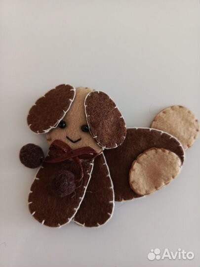 Аппликация на одежду собачка