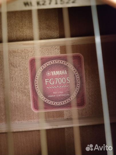 Акустическая гитара yamaha FG700S