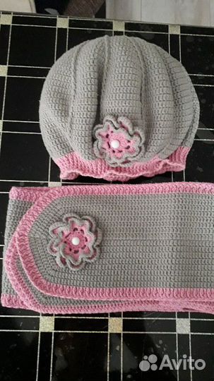 Комплект берет, шарф