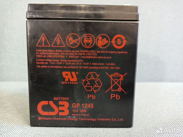 Аккумулятор CSB GP 1245(16W) (12V / 4Ah)