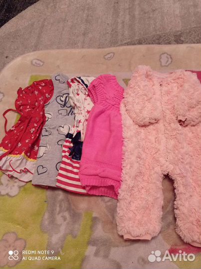 Вещи пакетом для девочки от 6месяцев до года