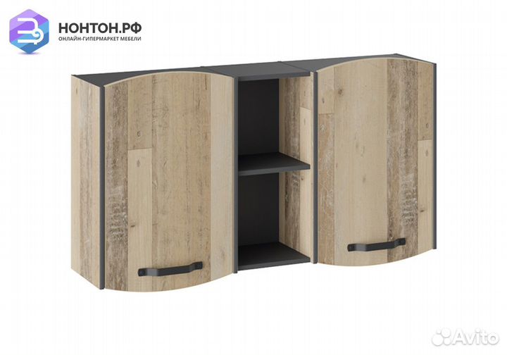 Шкаф навесной Кристофер фон серый / олд стайл